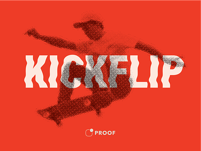 Kickflip poster illustration poster skateboard typography