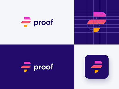 proof logo blueprint 2x branding design gradient design logo logo design san serif