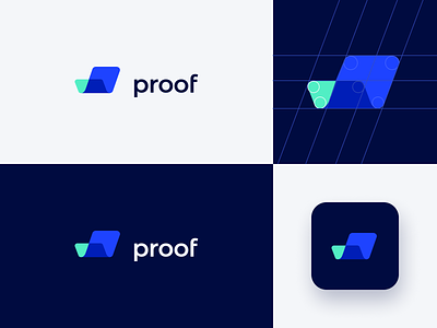 proof logo exploration aqua blue branding illustration logo design