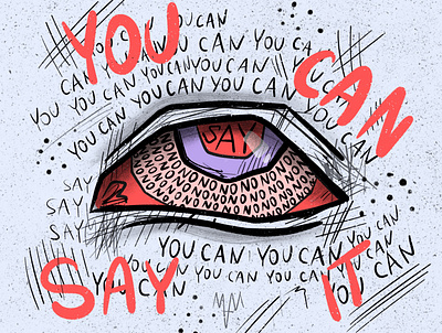Say "NO" art graphic design illustration nft nftart power problem third eye