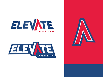 Elevate Austin Volleyball branding identity logo logotype sports sports design sports logo wordmark