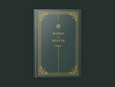Words for Winter art deco art noveau book book cover cover monoline