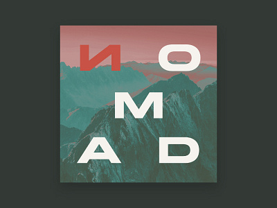 NOMAD album art album artwork album cover duotone mountains music