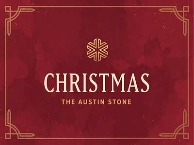 Christmas at The Austin Stone (2019) border christmas monoline red