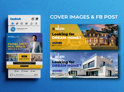 Real estate branding cover images creative design design graphic design illustration modern design real estate real estate cover images real estate post