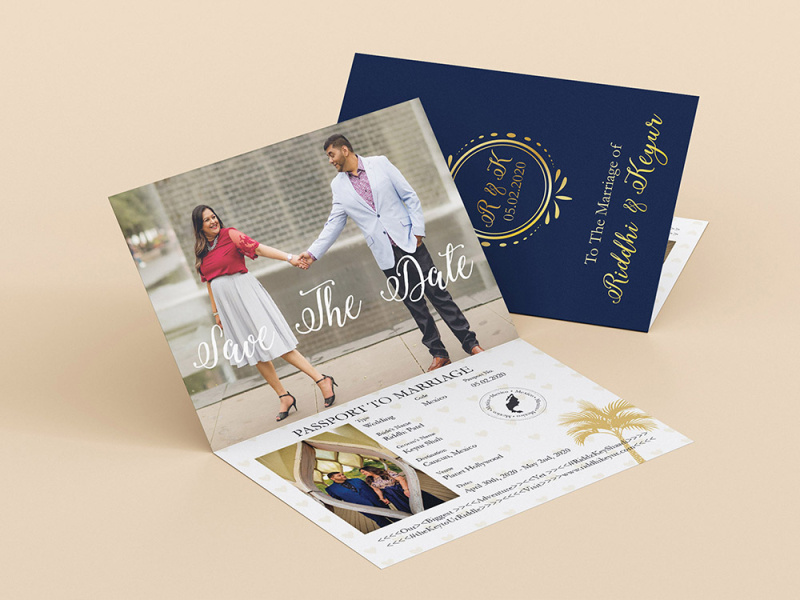 Save the Date Passport by Dhara on Dribbble
