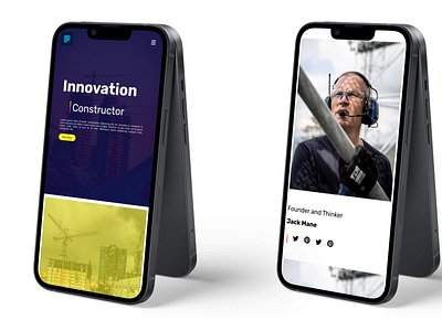 Design - Site - Constructor - iphone cards design graphic design landing mobile site ui ux