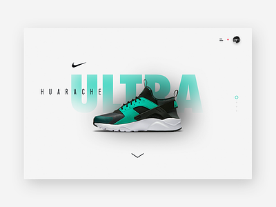 Nike Air Huarache Ultra / Presentation page air clean design huarache minimal nike shoes sneakers ui ux web website