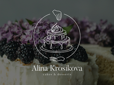 Logo cake & desserts branding design illustration logo ui vector