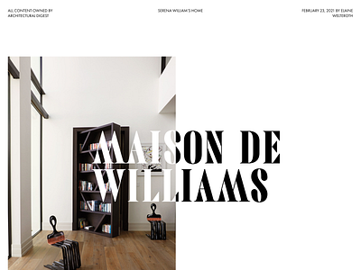 MAISON DE WILLIAMS architecture branding design home minimal modern real estate typeface typography web design webdesign