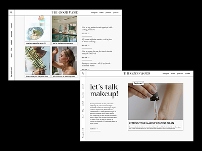 The Good Word - A blog and ecommerce template agency website blog design branding design illustration modern typeface web design webdesign website