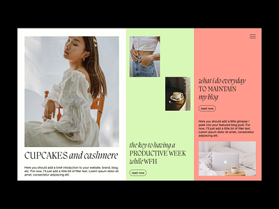Cupcakes & Cashmere - A blog and ecommerce template animation blog branding design ecommerce minimal typeface typography web web design webdesign