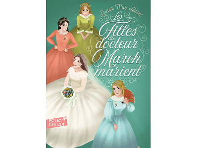 "Les filles du doctor March se marient" Gallimard Jeunesse coverbook gallimardjeunesse illustration literature littlewomen louisemayalcott