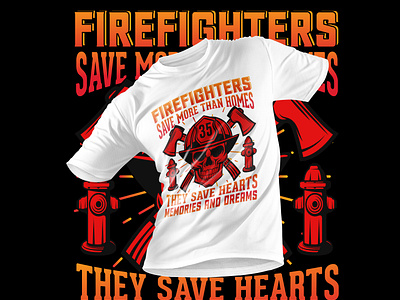 fire fighter  t shirt design