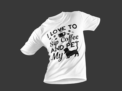 typography dog t shirt design