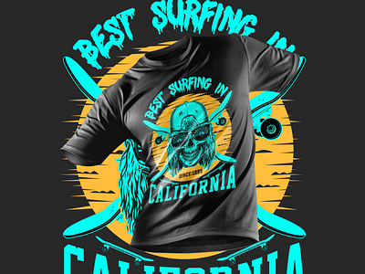 surfing t shirt design