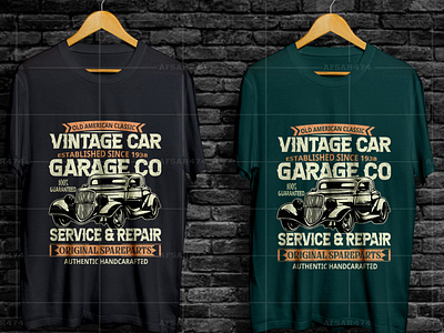 vintage car t shirt design