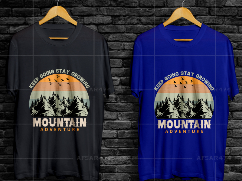 Custom Mountain T Shirt designs themes templates and