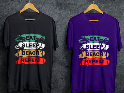 eat sleep beach repeat t shirt design