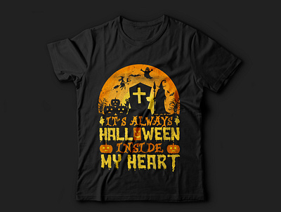 Its always halloween inside my hart retro vintage t shirt scary