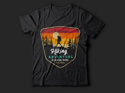 Hiking adventure explore more t shirt design trendy.