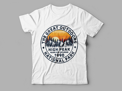 Vintage Mountain outdoor t shirt design