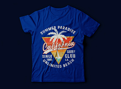 Summer paradise t shirt design vector