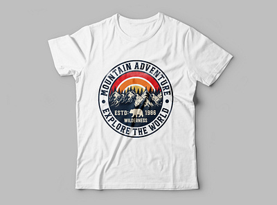 Mountain adventure t shirt design wilderness