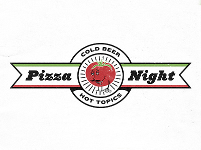 Pizza Night Ft. Drunk Tomato illustration typography