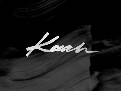 Kaah brush logo script