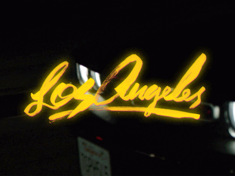 Mas Los Angeles animation brush lettering