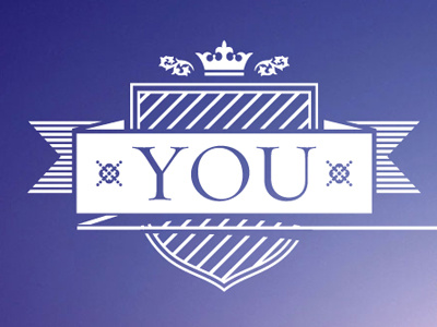 You badge logo typography