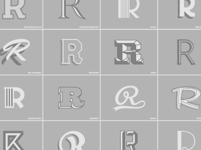 The Letter R typography