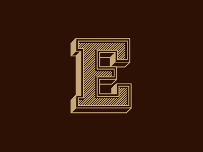 The letter E typography