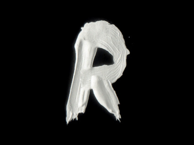 The Letter R brush typography
