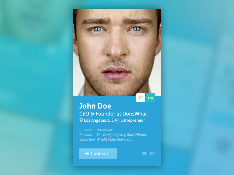 User Profile profile ui ux connect grid preview blue green light blue flat user profile