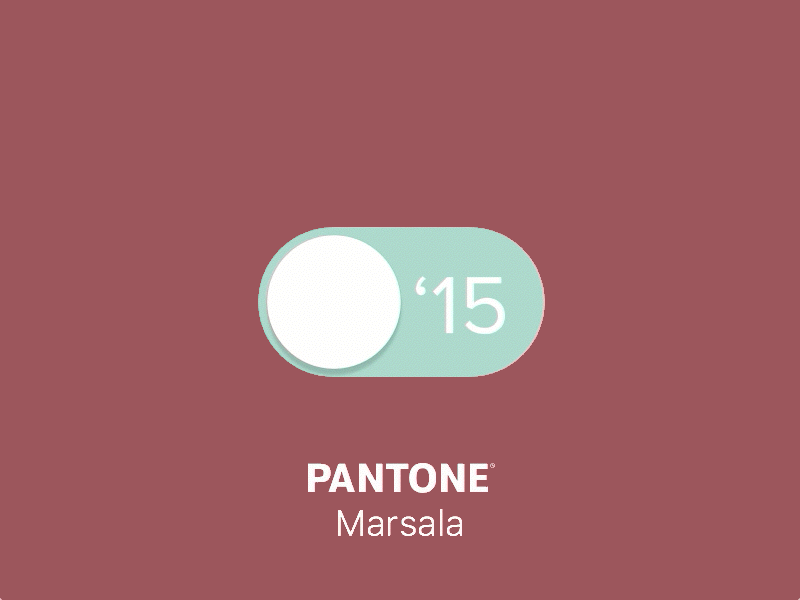 2015 to 2016 Pantone Switch animated animation marsala pantone principle rose quarts sketch switch ui ux