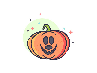 Bad Mickey Pumpkin bad halloween icon design illustration mickey mouse pumpkin smile spooky yebo