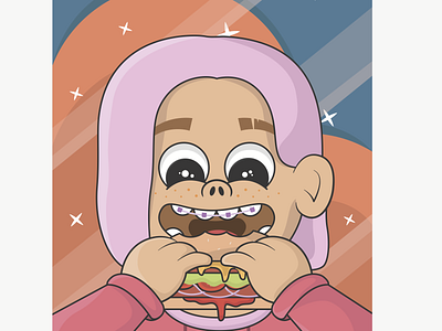 Tasty burger adobe illustrator art burger cartoon character comics design environment food illustration illustrator inspiration vector vector art