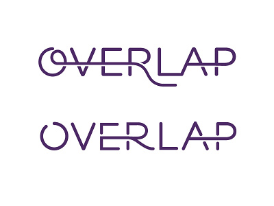 Overlap Marks fuse lettering letters mark merge overlap together typography word