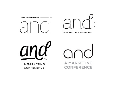 AND Logo Exploration ampersand and illustration logo logotype mark marketing conference