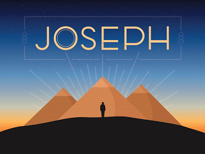 Final Northview Church Joseph Series Graphic dawn egypt graphic illustration joseph pyramids series silhouette sunrise typography