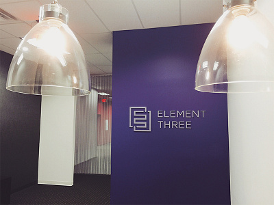 Element Three Entrance Sign acrylic sign element element three entrance front lobby logo photograph sign signage three