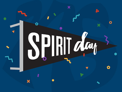 Student Ministry School Spirit Day Graphic church graphic confetti pennant school spirit spirit day