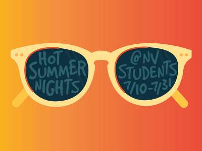 Hot Summer Nights Series Graphic hot hot summer students summer summer night sun sunglasses