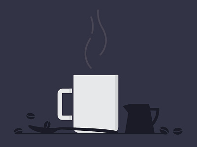 Coffee Mug and Accessories Illustration