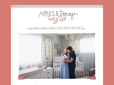 Apples + Honey Photography Website Launch apple slice apples homepage honey photography portfolio website