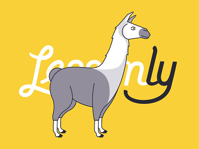 The New Lessonly Llama! animal character illustration lessonly llama logo mascot