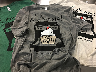 Sugar Mama "Hot Mama" T-shirt bakery cupcake hot mama oven stove sugar mama t shirt