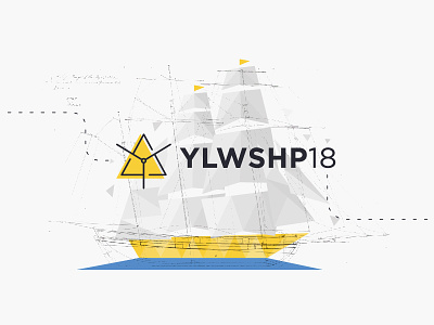 Geometric Ship Exploration for Yellowship18 explore geometric journey ship illustration